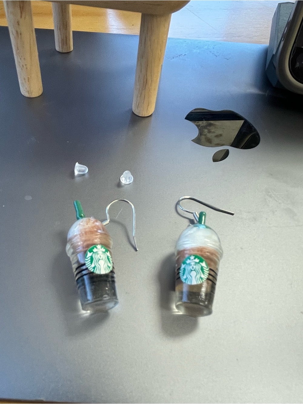 Starbucks Mini Frappuccino Earrings in Green, Brown, Cream